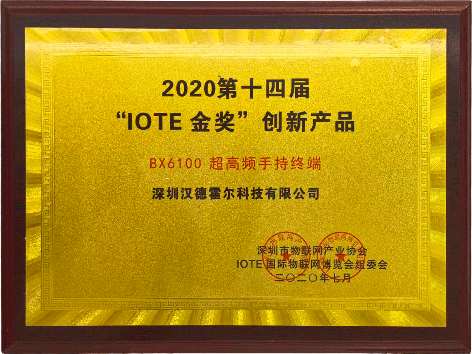 2020 14th IOTE Gold Award
