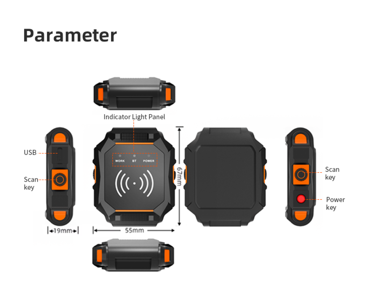 Wearable Rfid Reader A6（images 8）