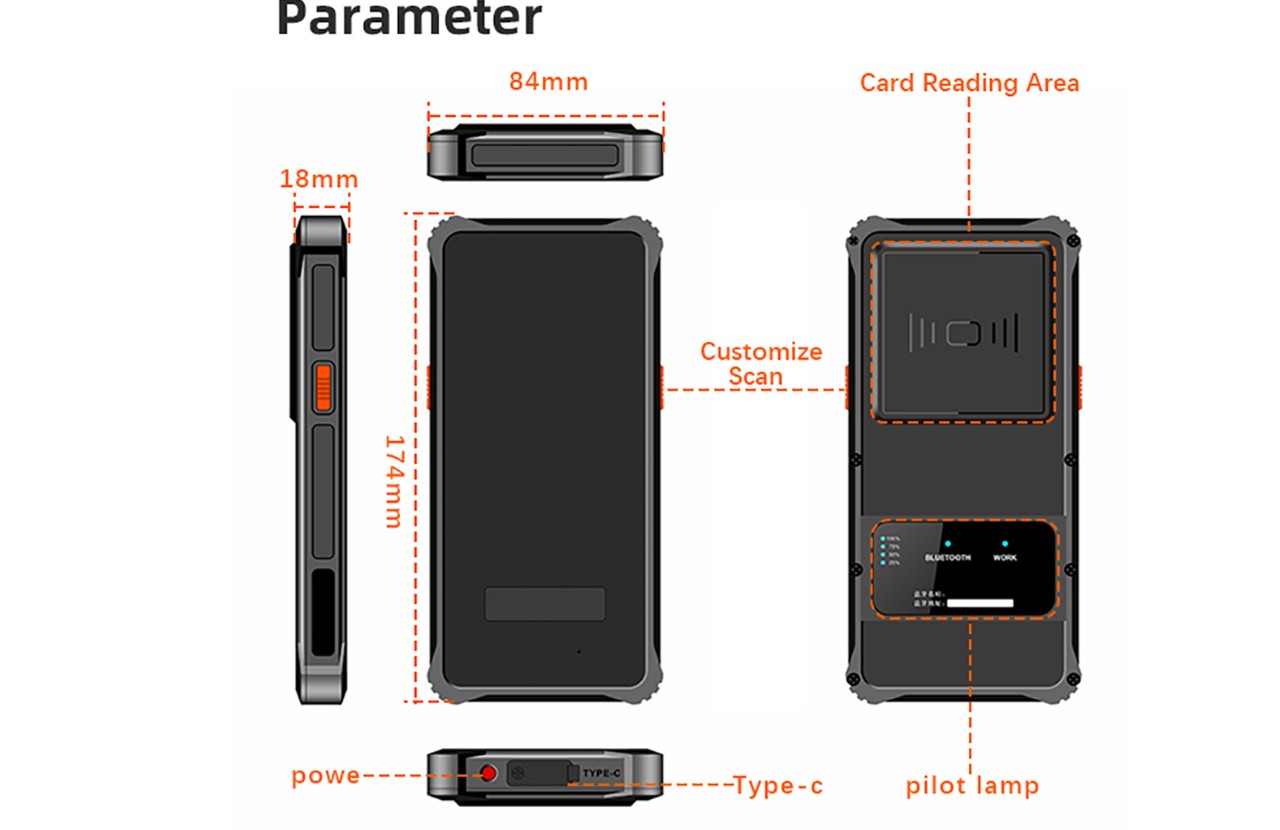 Bluetooth RFID Reader A8（images 8）